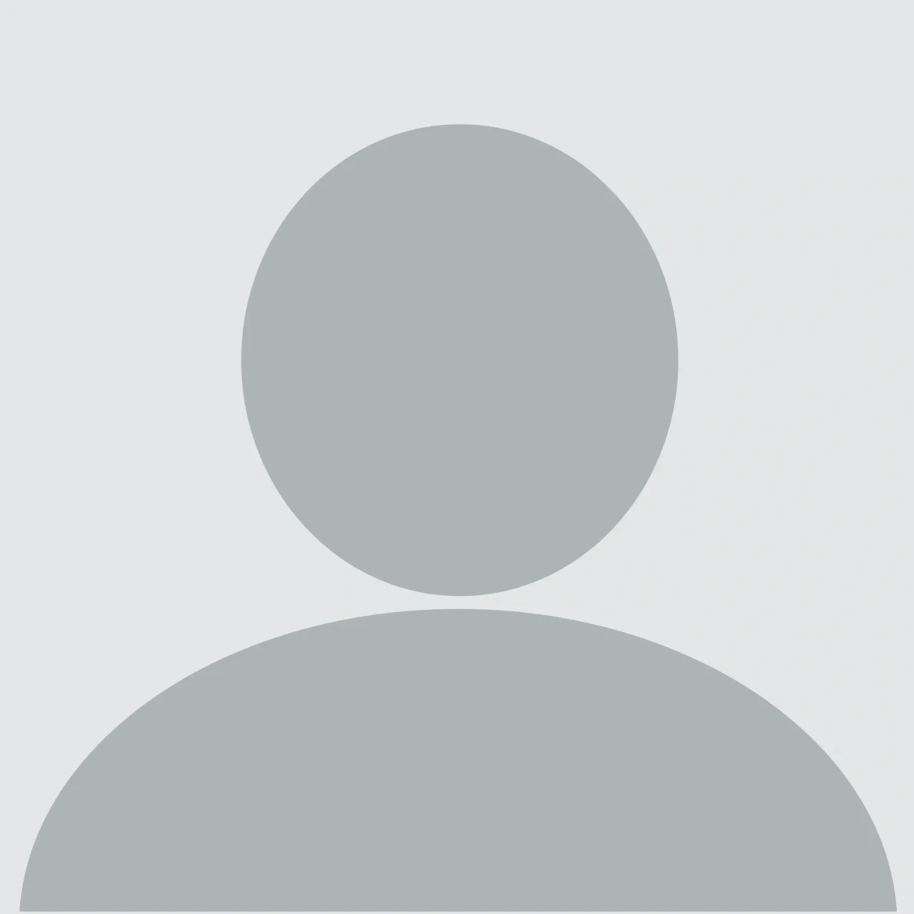 Default gray user profile silhouette icon.