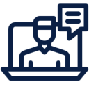 Virtual communication symbol illustration